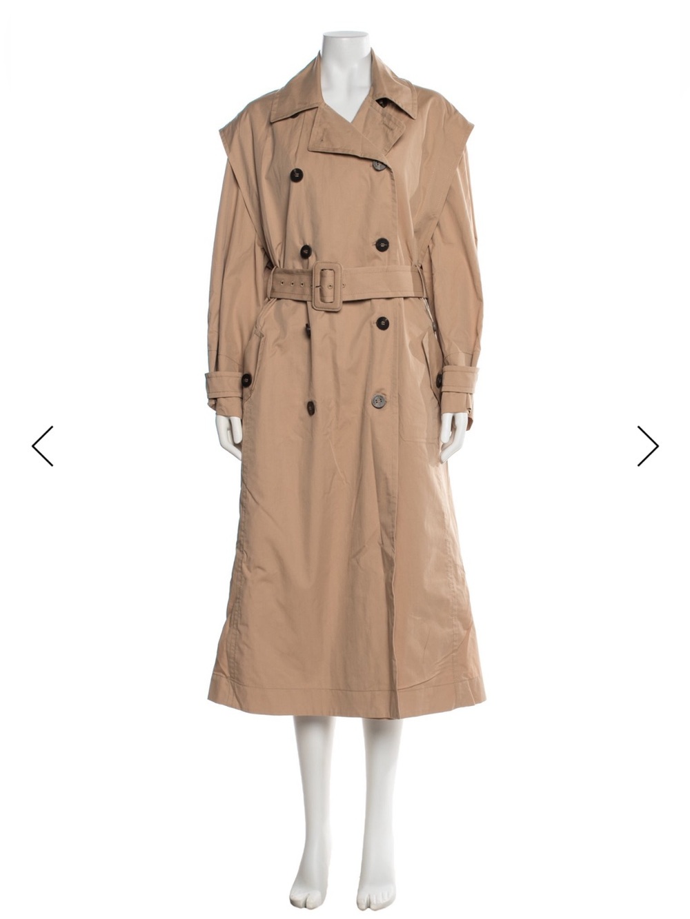 Zimmermann Beige Double-Breasted Trench Coat with Belt Size 1 (Small)